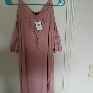 1x XL 18  cold shoulder top shirt tee swim cover